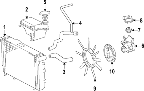 Radiator & Components for 1995 Mercedes-Benz E 320 #3