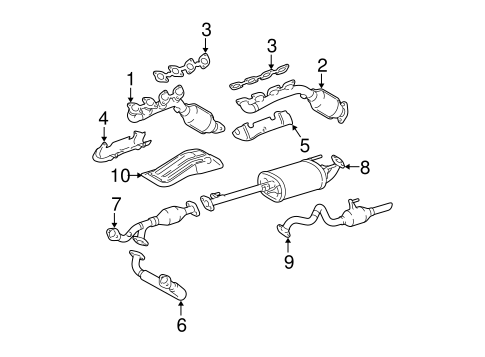 EXHAUST SYSTEM/EXHAUST COMPONENTS for 2003 Toyota 4Runner #1
