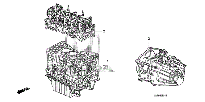 ENGINE/ENGINE ASSY. - TRANSMISSION ASSY. (2.0L) for 2010 Honda CIVIC COUPE #1