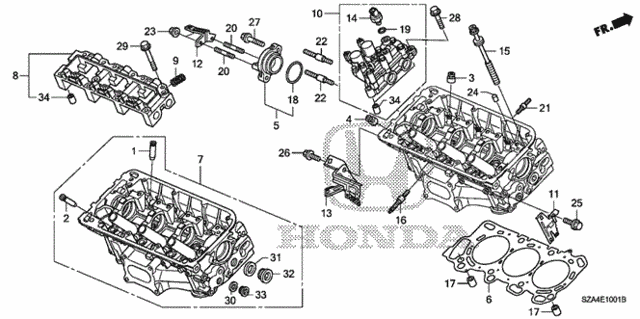 Rear Cylinder Head for 2011 Honda Pilot #0