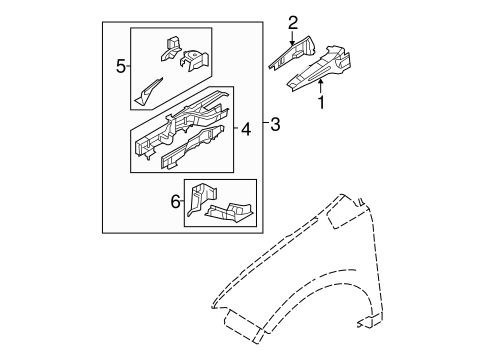 Body/Structural Components & Rails for 2007 Ford Edge #1