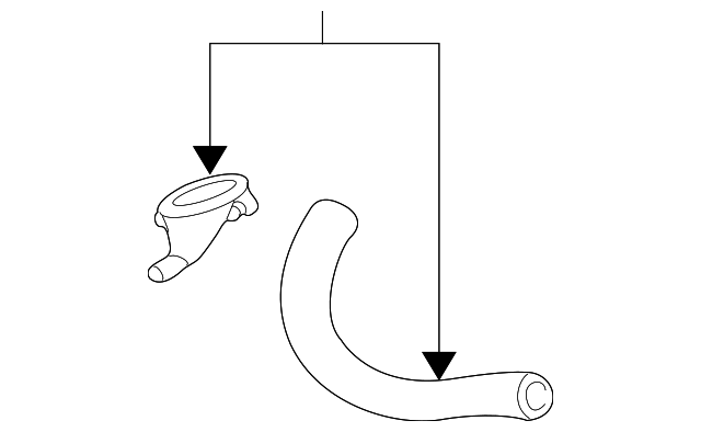 1F1Z19E630AA Деталь VENT HOSE, LEFT
