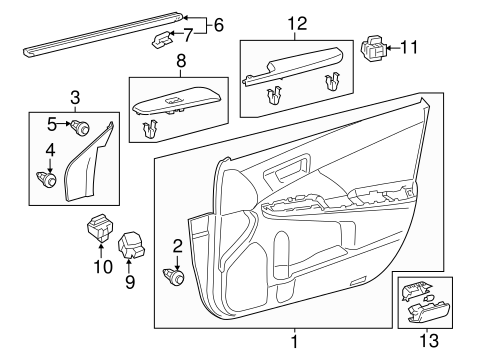 ELECTRICAL/FRONT DOOR for 2014 Toyota Camry #4