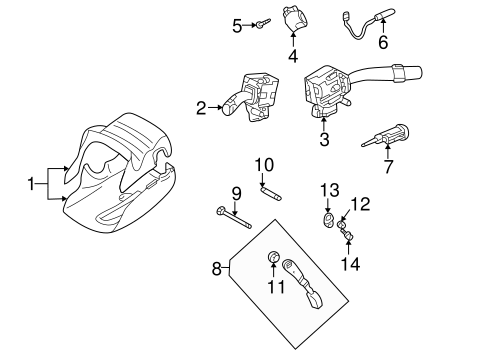 STEERING/SHROUD, SWITCHES & LEVERS for 2003 Toyota MR2 Spyder #1