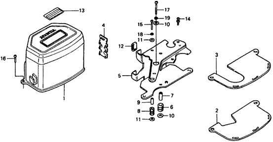 ENGINE/CONTROL BOX ('77) for 1977 Honda CIVIC 1200 COUPE #1