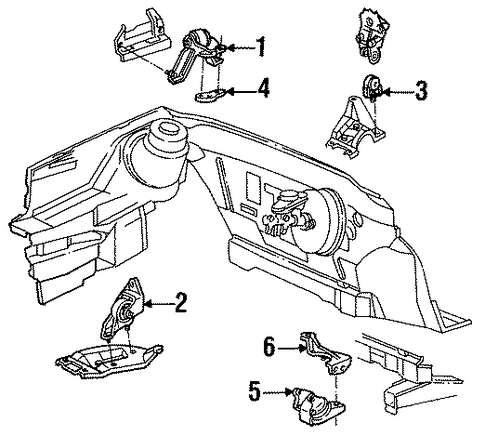 Topaz ENGINE & TRANS MOUNTING