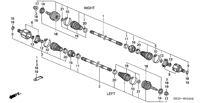 CHASSIS/DRIVESHAFT for 1992 Honda CIVIC HATCHBACK #1