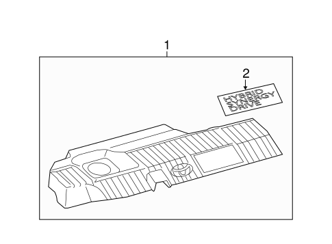 Engine Appearance Cover for 2014 Toyota Prius V #0