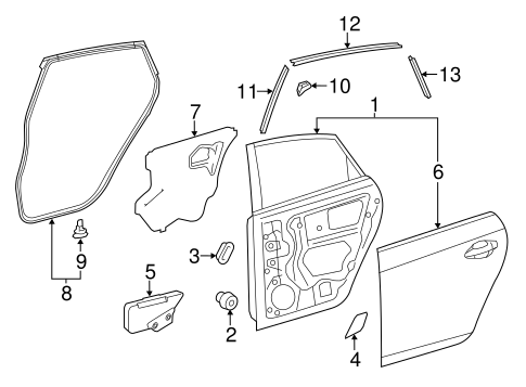 BODY/DOOR & COMPONENTS for 2012 Toyota Prius #2