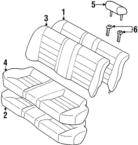 Prizm REAR SEAT COMPONENTS