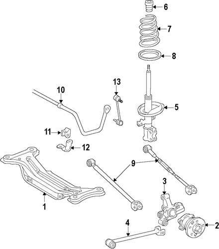 REAR SUSPENSION/REAR SUSPENSION for 2012 Toyota Highlander #1