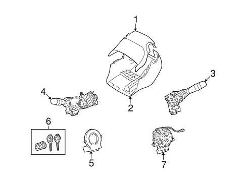 STEERING/SHROUD, SWITCHES & LEVERS for 2011 Toyota Matrix #1