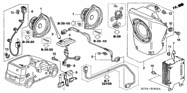 Radio Antenna - Speaker (2) for 2006 Honda Element #0