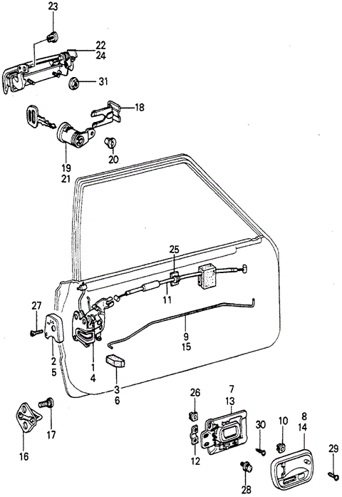 BODY / AIR CONDITIONING/DOOR LOCK for 1980 Honda ACCORD HATCHBACK #1