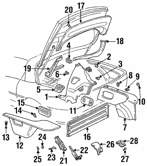 Interior Trim - Rear Body for 2002 Pontiac Firebird #1