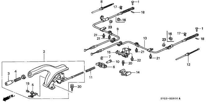 CHASSIS/PARKING BRAKE for 1996 Honda ACCORD COUPE #1