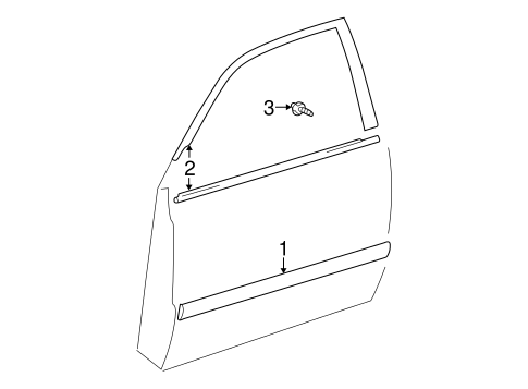 BODY/EXTERIOR TRIM - FRONT DOOR for 2004 Toyota Highlander #1