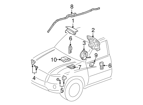 ELECTRICAL/AIR BAG COMPONENTS for 2007 Toyota Highlander #2