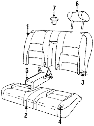 XJ12 REAR SEAT COMPONENTS 5