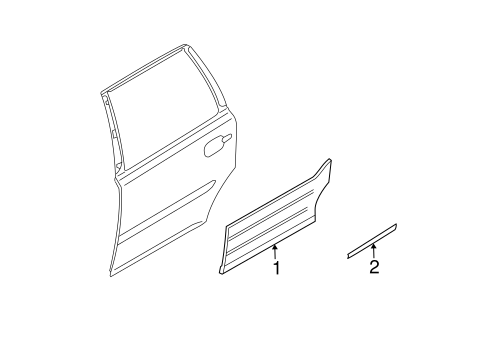 XC90 EXTERIOR TRIM - REAR DOOR