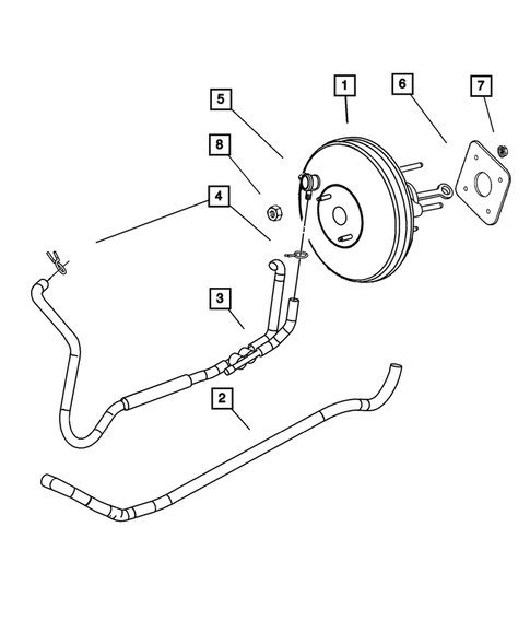 Power Brake Booster for 2002 Dodge Stratus #0