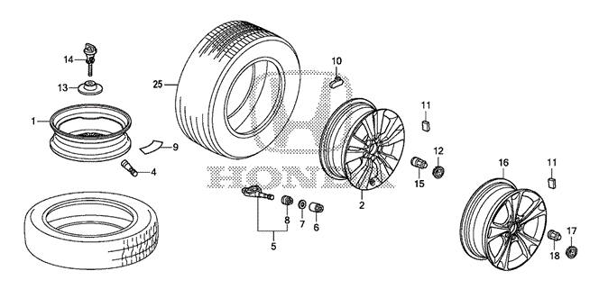 Chassis/Wheel Disk (KA/KL) for 2012 Honda ACCORD COUPE #1