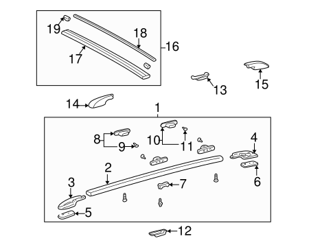 BODY/LUGGAGE CARRIER for 2002 Toyota Sequoia #2