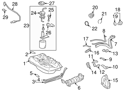 FUEL SYSTEM/FUEL SYSTEM COMPONENTS for 2007 Toyota Solara #1