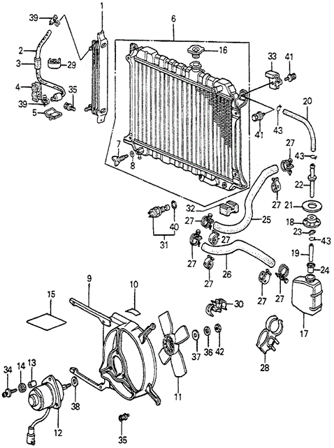 Electrical/Exhaust/Heater/Fuel/Radiator - Fan Motor - Oil Cooler for 1982 Honda ACCORD HATCHBACK #1