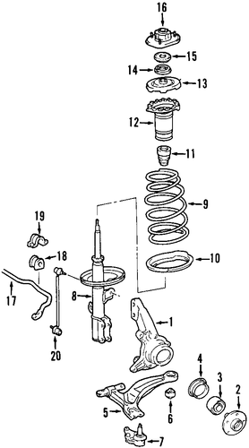 FRONT SUSPENSION/SUSPENSION COMPONENTS for 2002 Toyota Sienna #2