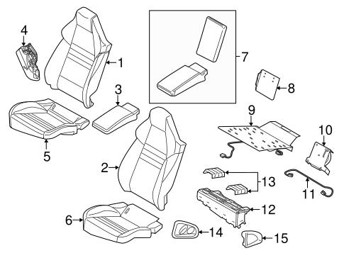 Panamera REAR SEAT COMPONENTS 3