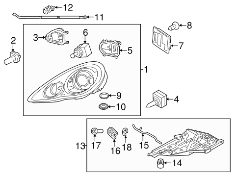 Panamera HEADLAMP COMPONENTS