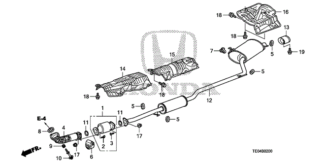 Electrical/Exhaust/Heater/Fuel/Exhaust Pipe (L4) for 2010 Honda ACCORD COUPE #1