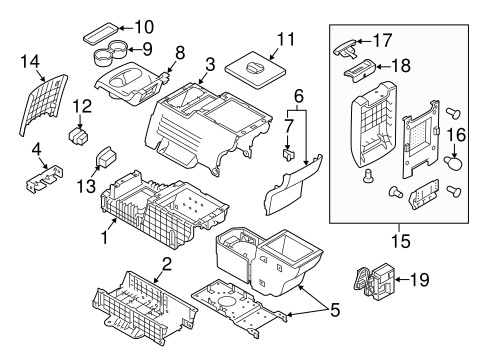 Body/Rear Console for 2013 Ford Flex #1