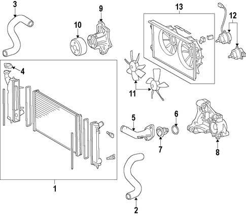COOLING SYSTEM/RADIATOR & COMPONENTS for 2012 Scion xB #2