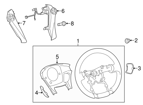 STEERING/STEERING WHEEL & TRIM for 2015 Toyota Prius C #1