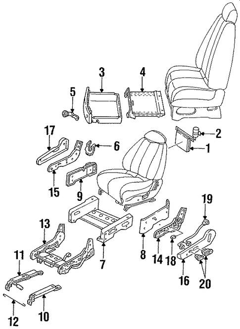 Villager SEAT COMPONENTS