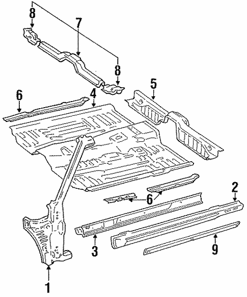 Hinge Pillar for 1986 Toyota Celica #0