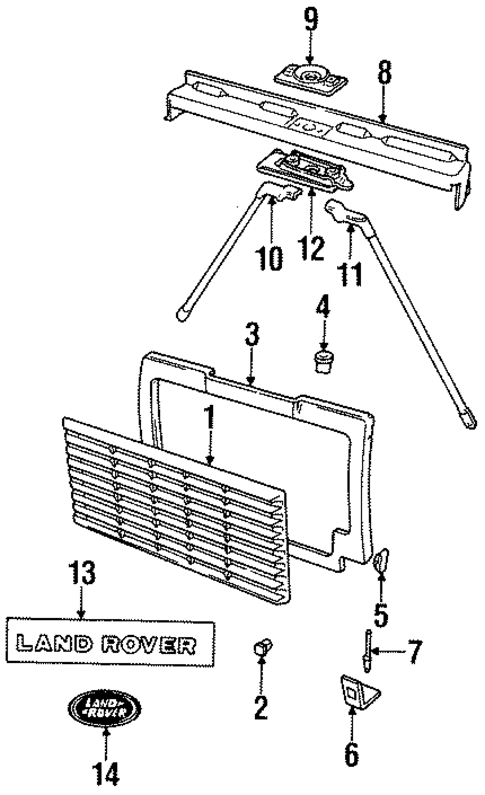 Defender 90 GRILLE & COMPONENTS
