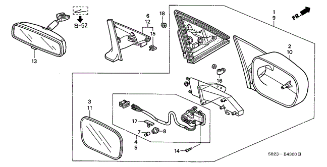 INTERIOR / BUMPER/MIRROR (1) for 1998 Honda ACCORD COUPE #1