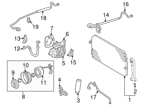 HVAC/CONDENSER, COMPRESSOR & LINES for 1997 Toyota Camry #2