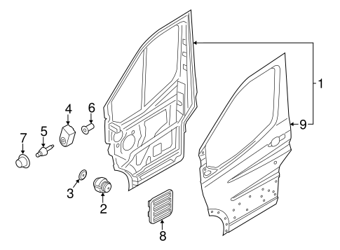 Body/Door & Components for 2015 Ford Transit-150 #4