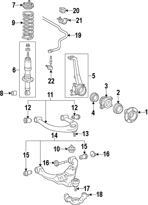 FRONT SUSPENSION/SUSPENSION COMPONENTS for 2013 Toyota 4Runner #1