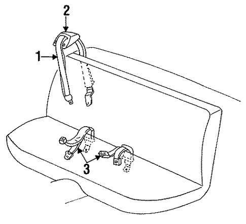 Lumina REAR SEAT BELTS