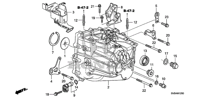 TRANSMISSION - MANUAL/MT TRANSMISSION CASE (2.0L) for 2010 Honda CIVIC COUPE #1