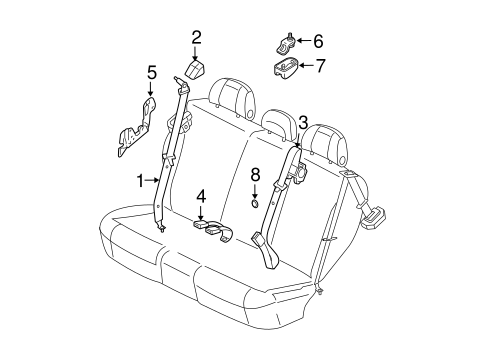 Mariner REAR SEAT BELTS