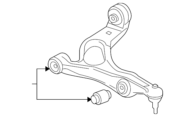 955-341-017-33 Деталь LOWER CNTRL ARM, LEFT
