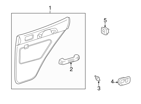BODY/INTERIOR TRIM - REAR DOOR for 1996 Toyota RAV4 #1