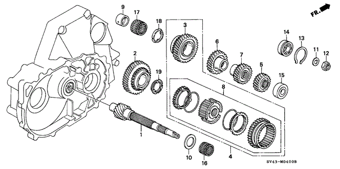 TRANSMISSION - MANUAL/MT COUNTERSHAFT for 1997 Honda ACCORD SEDAN #1