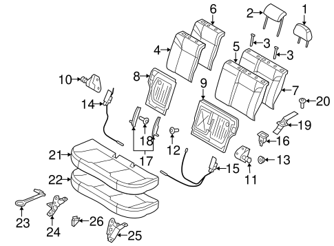 Astra REAR SEAT COMPONENTS